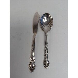 Vintage Oneida Beethoven Silverplate Flatware Butter Knife Jelly Spoon